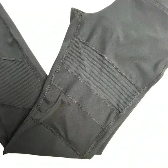 90 Degree by Reflex Women's Moto Leggings Black Ankle Size M Activewear - Picture 4 of 8